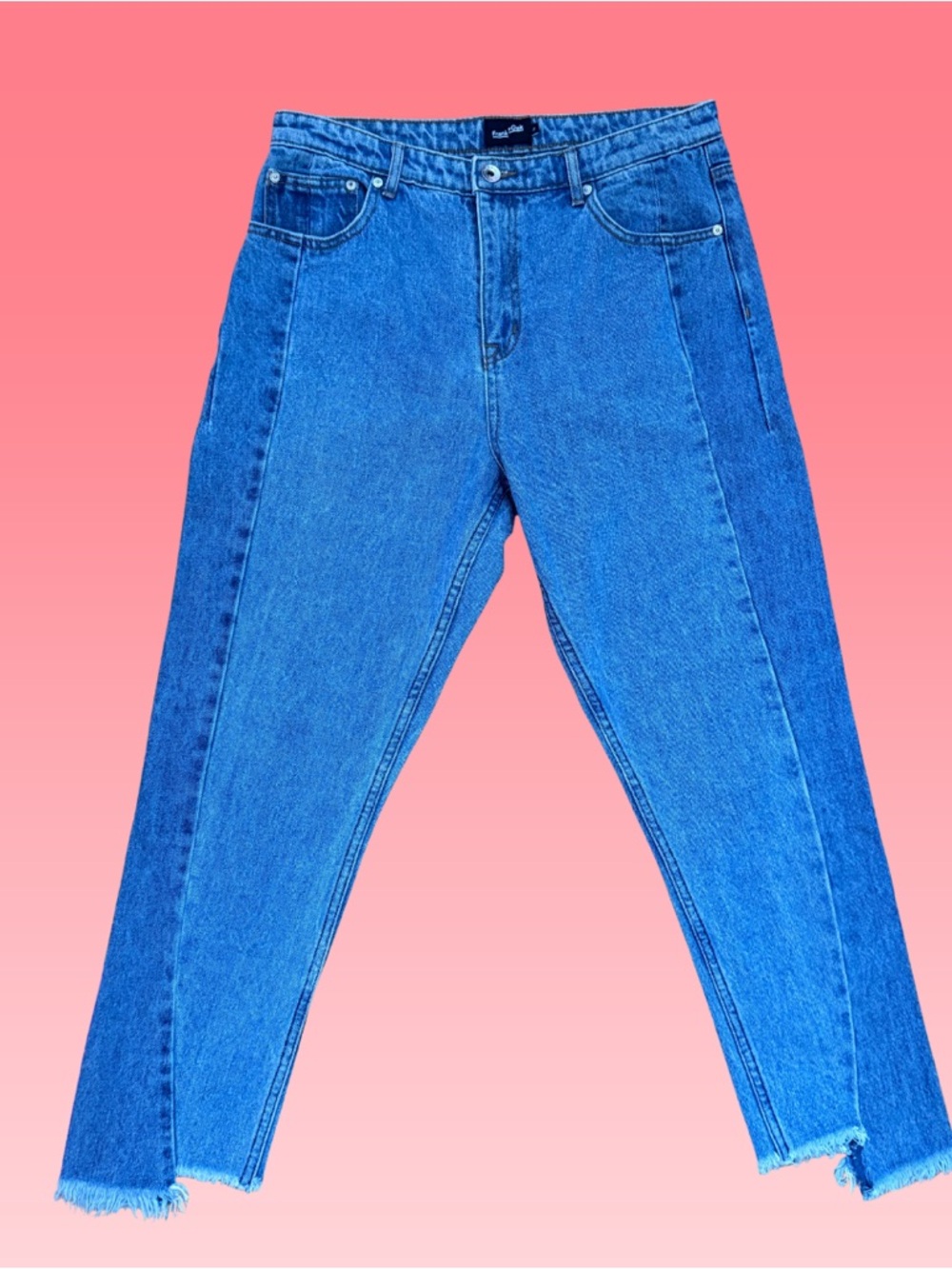 🌈4/$20🌈 Frank + Oak High Waisted Tapered Forward Seam Light Wash Denim Jeans 29